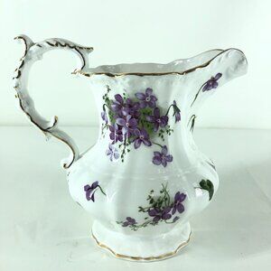 Hammersley Victorian Violets From England's Countryside Bone China Pitcher